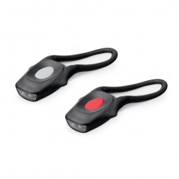 TWICE. Set cu 2 lămpi de semnal ABS, cu 2 LED-uri roșii și 2 LED-uri albe cu funcție flash - 98513, Negru