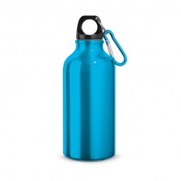LANDSCAPE. Sticlă de sport din aluminiu cu carabina și capacitate până la 400 ml - 94601, Albastru deschis