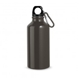 LANDSCAPE. Sticlă de sport din aluminiu cu carabina și capacitate până la 400 ml - 94601, Gun metal