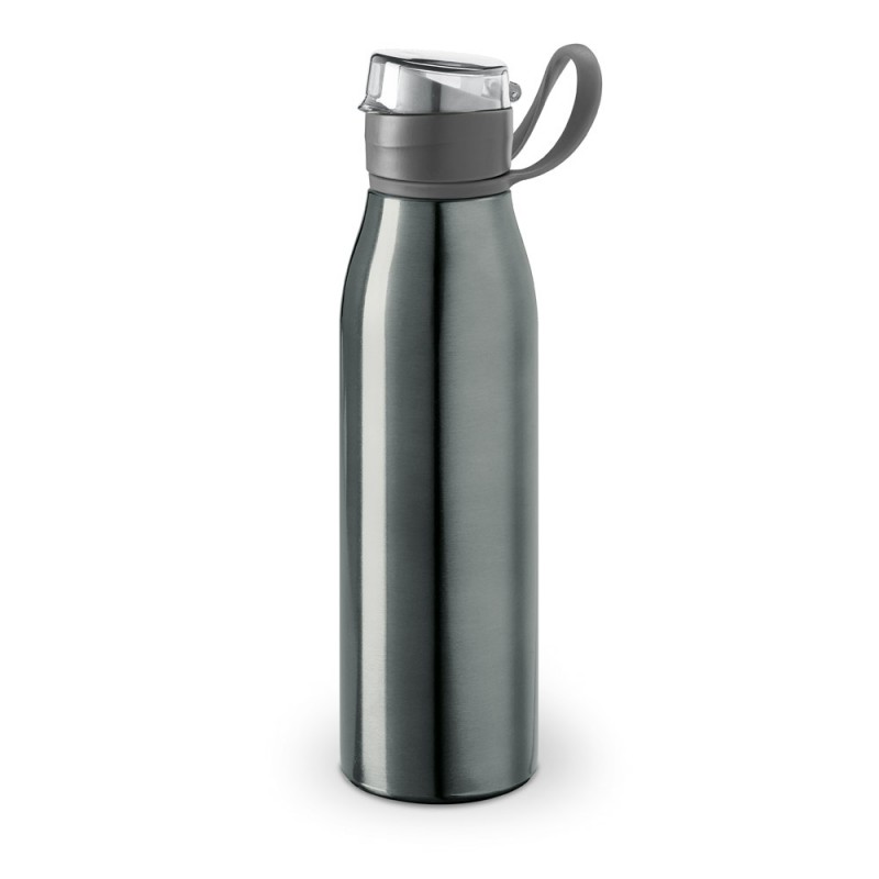 KORVER. Sticlă sport din aluminiu și AS cu capac și mâner pentru transport ușor - 94631, Gun metal KORVER. Sticlă sport din aluminiu și AS cu capac și mâner pentru transport ușor - 94631, Gun metal
