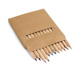 COLOURED. Cutie de carton cu 12 creioane de colorat - 91747, Natural