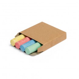 PARROT. Cutie de hârtie cu 4 bețe de cretă colorate - 91940, Natural