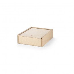 BOXIE WOOD S. Cutie din placaj FSC cu capac glisant, din același material - 94940, Natural deschis
