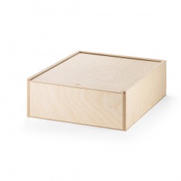 BOXIE WOOD L. Cutie din placaj FSC cu capac glisant, din același material - 94942, Natural deschis
