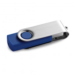 CLAUDIUS 8GB. Unitate flash USB 8 GB cu finisaj de cauciuc și clip metalic - 97549, Albastru