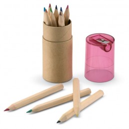 LAMBUT - 12 creioane colorate în tub    KC6230-25, Transparent Rosu