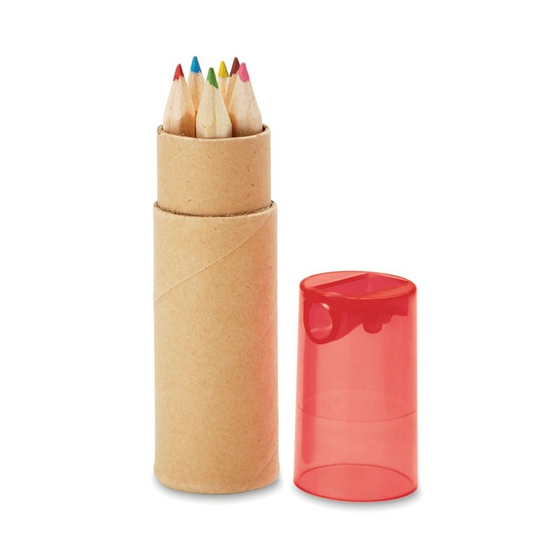 PETIT LAMBUT - 6 creioane în tub              MO8580-25, Transparent Rosu