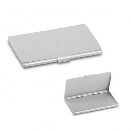 . Suport pentru carduri din metal cu suprafață metalică - 11005, Argintiu satinat