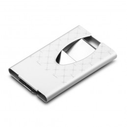. Suport metalic pentru carduri în cutie cadou - 11006, Argintiu satinat