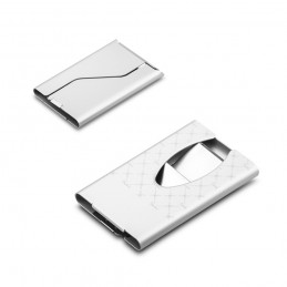 . Suport metalic pentru carduri în cutie cadou - 11006, Argintiu satinat