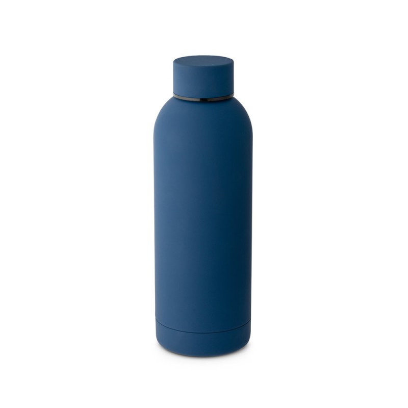 ODIN. Sticla din oțel inoxidabil cu perete dublu, cu acoperire de cauciuc și capacitate până la 550 ml - 94603, Albastru marin ODIN. Sticla din oțel inoxidabil cu perete dublu, cu acoperire de cauciuc și capacitate până la 550 ml - 94603, Albastru marin