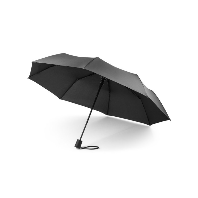 CIMONE. Umbrelă 190T rPET pongee, din fibră de sticlă și mâner PP - 99041, Negru