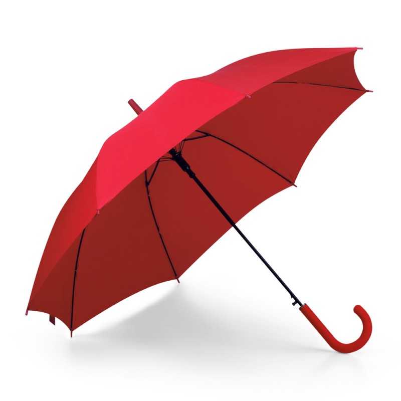 . Umbrelă din poliester cu deschidere automată și mâner din plastic, 8 panouri - 11027, Roșu