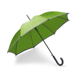MEGAN. Umbrelă din poliester cu mâner acoperit cu cauciuc - 99152, Verde deschis