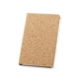 ADAMS A5. Notepad de plută A5 cu 160 de pagini de fildeș simplu și panglică de marcă - 93719, Natural