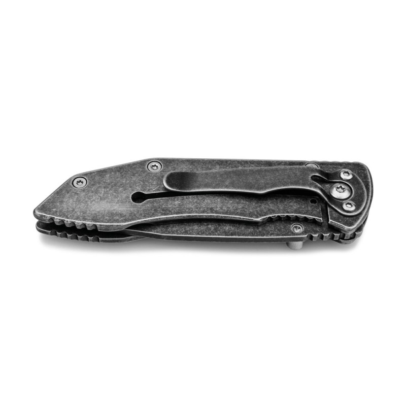 . Briceag de buzunar din oțel inoxidabil și metal cu siguranță - 11014, Gri inchis . Briceag de buzunar din oțel inoxidabil și metal cu siguranță - 11014, Gri inchis