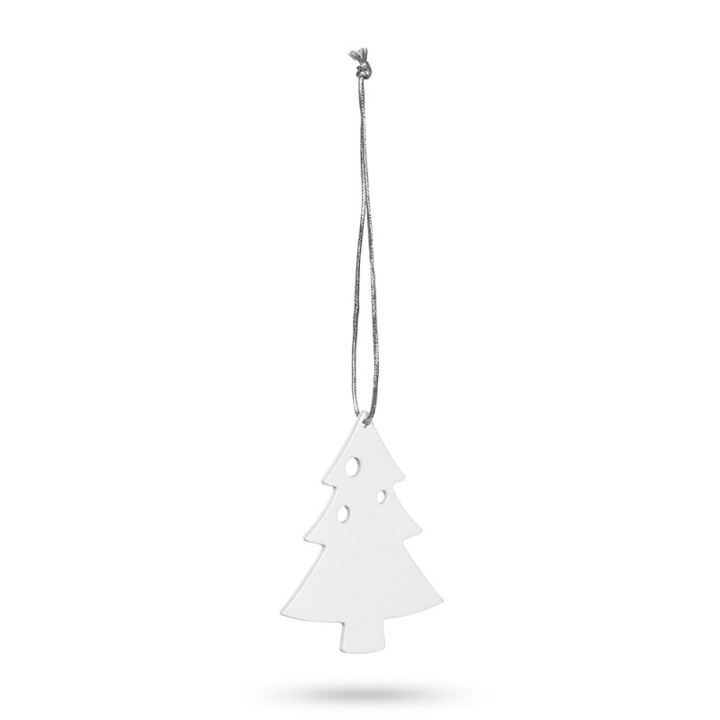 MORZINE. Decoratiune de Crăciun din lemn în formă de pin - 99334, Alb MORZINE. Decoratiune de Crăciun din lemn în formă de pin - 99334, Alb