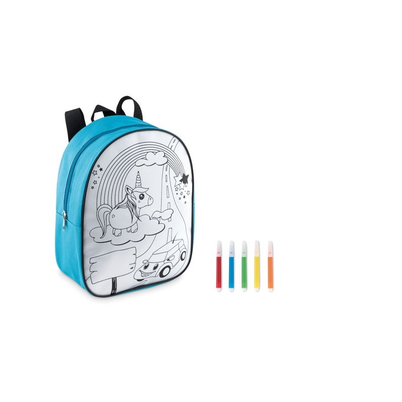 BACKSKETCHY - Rucsac cu 5 evidențiatoare     MO9207-12, Turquoise