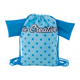 CreaDraw T Kids. Rucsac cu șnur, pentru copii, personalizat, AP716552-06 - albastru