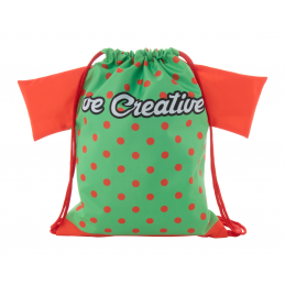 CreaDraw T Kids. Rucsac cu șnur, pentru copii, personalizat, AP716552-05 - roșu