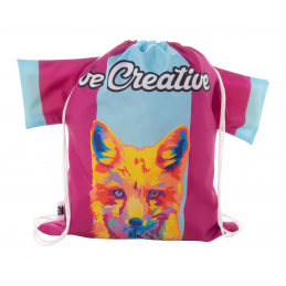 CreaDraw T RPET. rucsac cu șnur, personalizat, AP716628-01 - alb