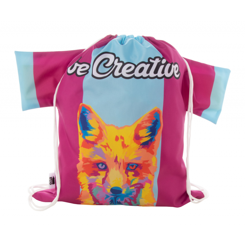 CreaDraw T RPET. rucsac cu șnur, personalizat, AP716628-01 - alb