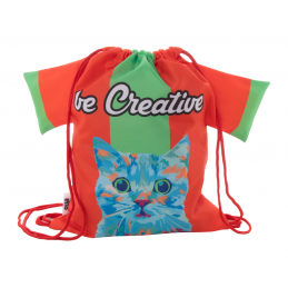 CreaDraw T Kids RPET. Rucsac cu șnur, pentru copii, personalizat, AP716553-05 - roșu