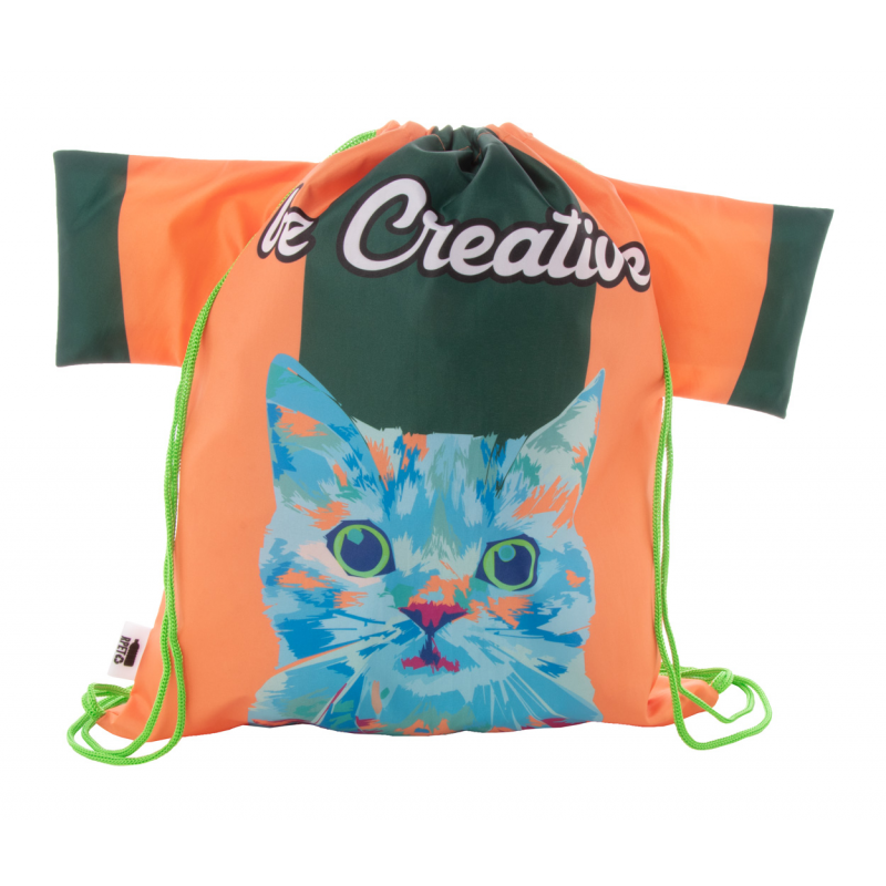 CreaDraw T RPET. rucsac cu șnur, personalizat, AP716628-07 - verde