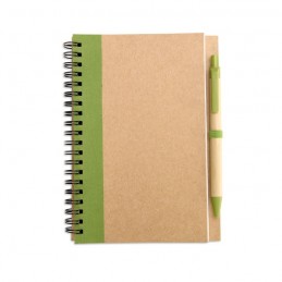 SONORA PLUS - Bloc notes reciclat și pix     IT3775-48, Lime