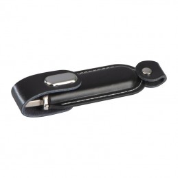 USB Stick with leather cover 4GB - 2248903, Negru