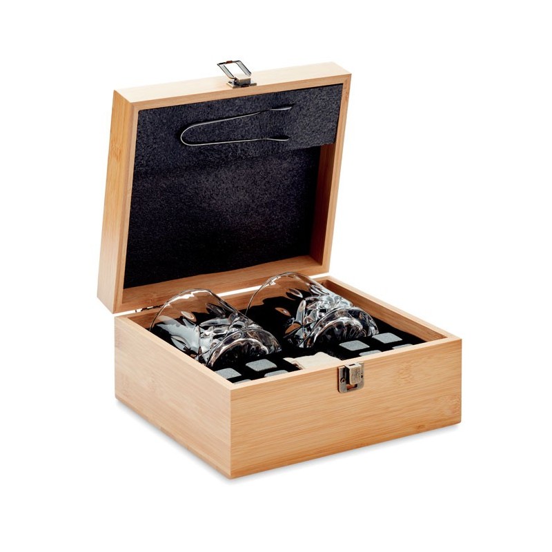 INVERNESS - Set pt whisky în cutie bambus  MO9941-40, Wood