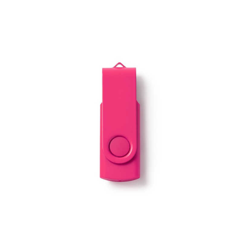 RIOT. Stick de memorie USB cu structură principală din ABS și clemă pivotantă corespunzătoare - US4192, FUCHSIA RIOT. Stick de memorie USB cu structură principală din ABS și clemă pivotantă corespunzătoare - US4192, FUCHSIA