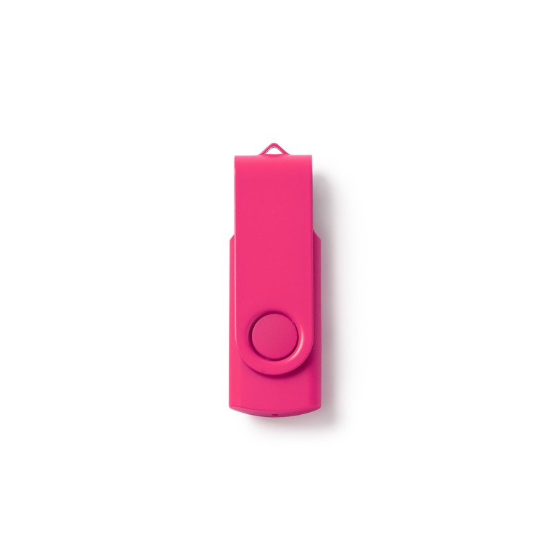 RIOT. Stick de memorie USB cu structură principală din ABS și clemă pivotantă corespunzătoare - US4192, FUCHSIA