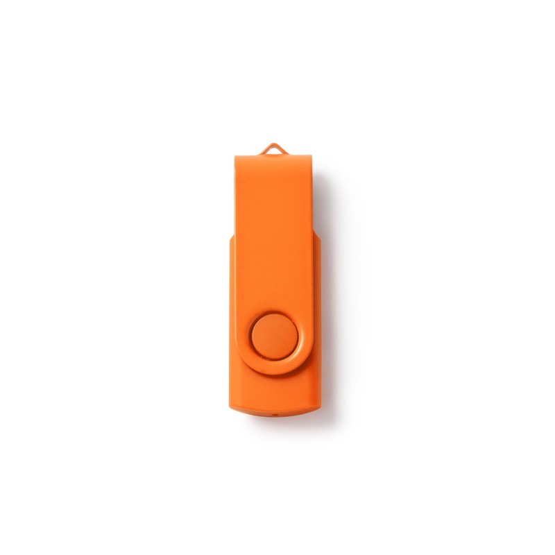 RIOT. Stick de memorie USB cu structură principală din ABS și clemă pivotantă corespunzătoare - US4192, ORANGE