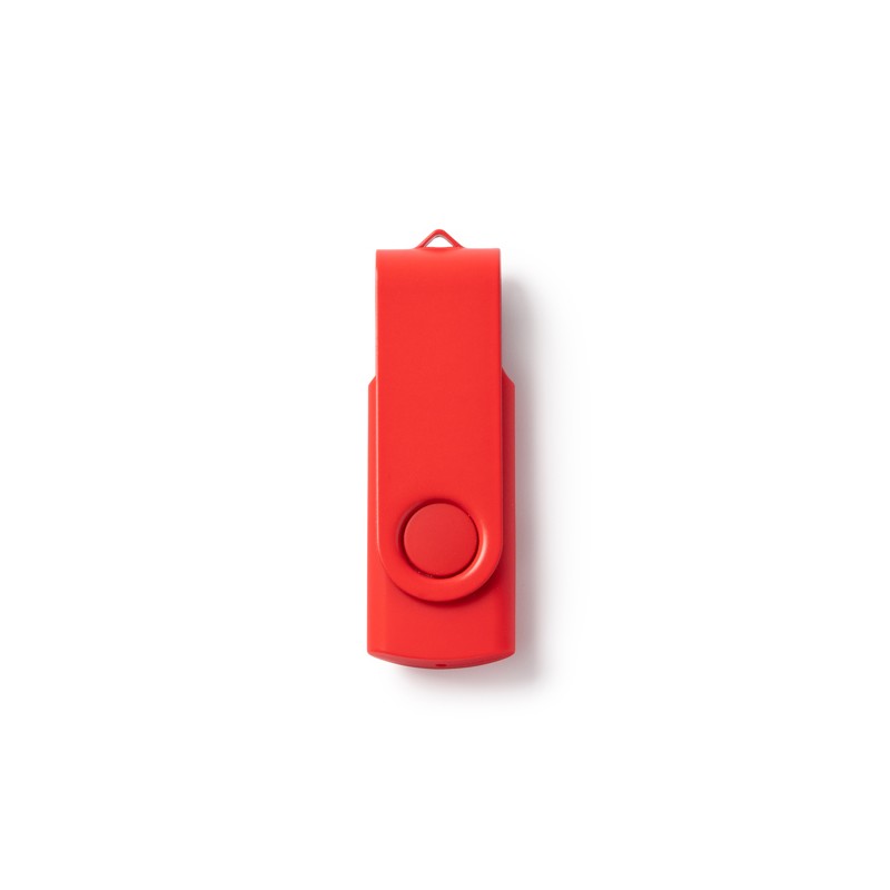 RIOT. Stick de memorie USB cu structură principală din ABS și clemă pivotantă corespunzătoare - US4192, RED