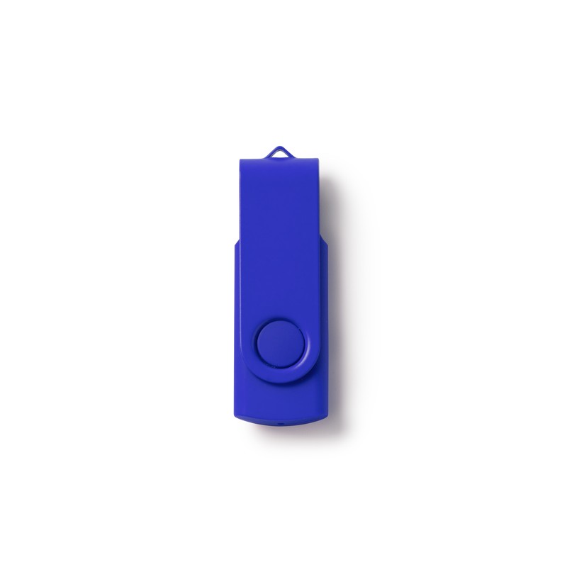 RIOT. Stick de memorie USB cu structură principală din ABS și clemă pivotantă corespunzătoare - US4192, ROYAL BLUE