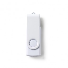 RIOT. Stick de memorie USB cu structură principală din ABS și clemă pivotantă corespunzătoare - US4192, WHITE