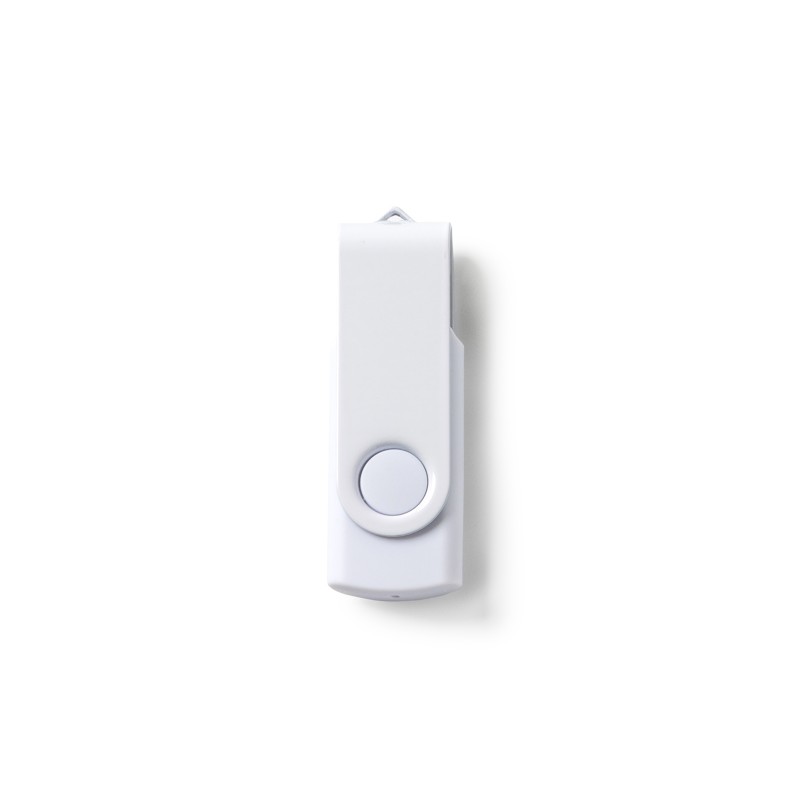 RIOT. Stick de memorie USB cu structură principală din ABS și clemă pivotantă corespunzătoare - US4192, WHITE RIOT. Stick de memorie USB cu structură principală din ABS și clemă pivotantă corespunzătoare - US4192, WHITE