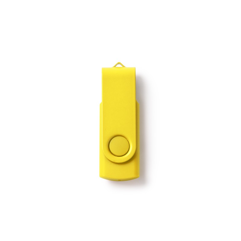 RIOT. Stick de memorie USB cu structură principală din ABS și clemă pivotantă corespunzătoare - US4192, YELLOW