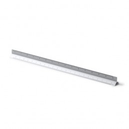 DINTEL. rigla Scală de aluminiu cu design triunghiular de 30 cm - TO3983, SILVER