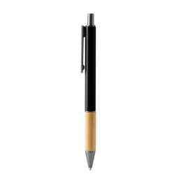 PENTA. Pix metalic cu finisaj mat, cu clemă din bambus și detalii de culoare închisă - BL7982, BLACK