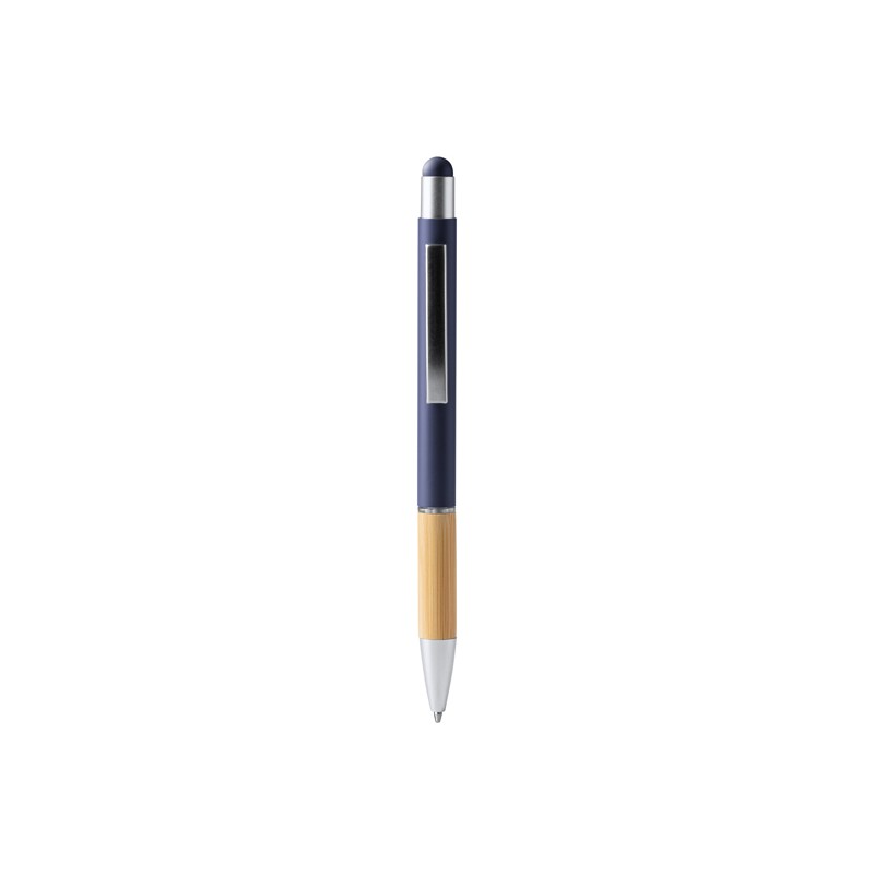 OLTEN. Pix metalic cu finisaj mat, cu clemă din bambus și indicator tactil - BL7990, NAVY BLUE