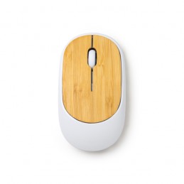 REMY. Mouse wireless din bambus și ABS reciclat cu senzor optic de precizie - RT3049, WHITE