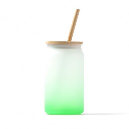 DALBY. Sticlă borosilicată cu efect de gheață în degradeuri de culoare - VA4202, FERN GREEN