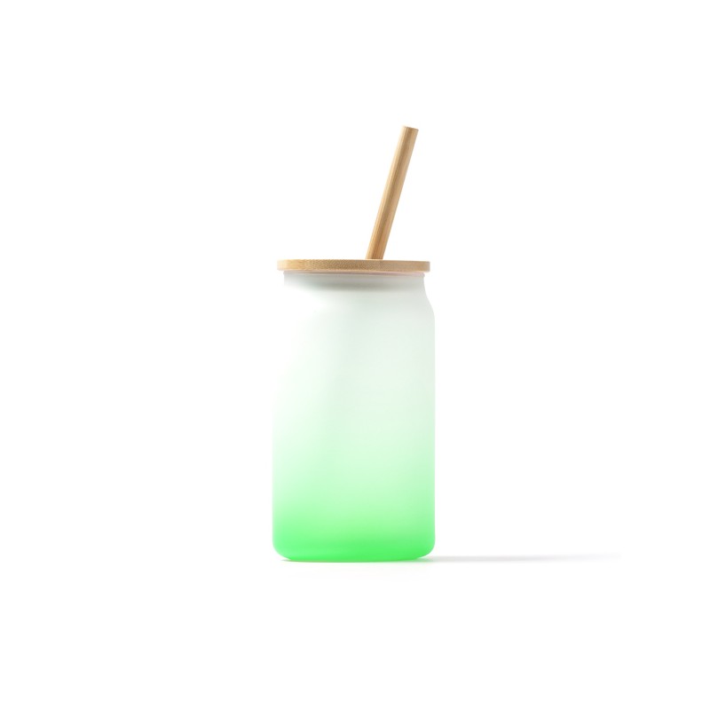 DALBY. Sticlă borosilicată cu efect de gheață în degradeuri de culoare - VA4202, FERN GREEN