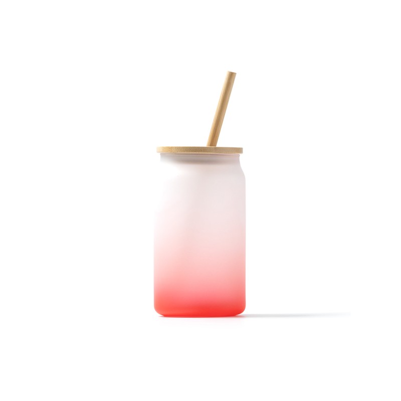 DALBY. Sticlă borosilicată cu efect de gheață în degradeuri de culoare - VA4202, RED