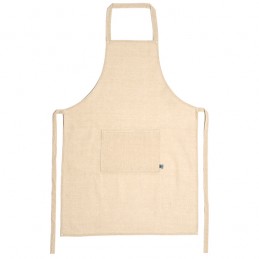 TABER. Șorț din bumbac 100% Fairtrade cu buzunar frontal - DE9141, BEIGE