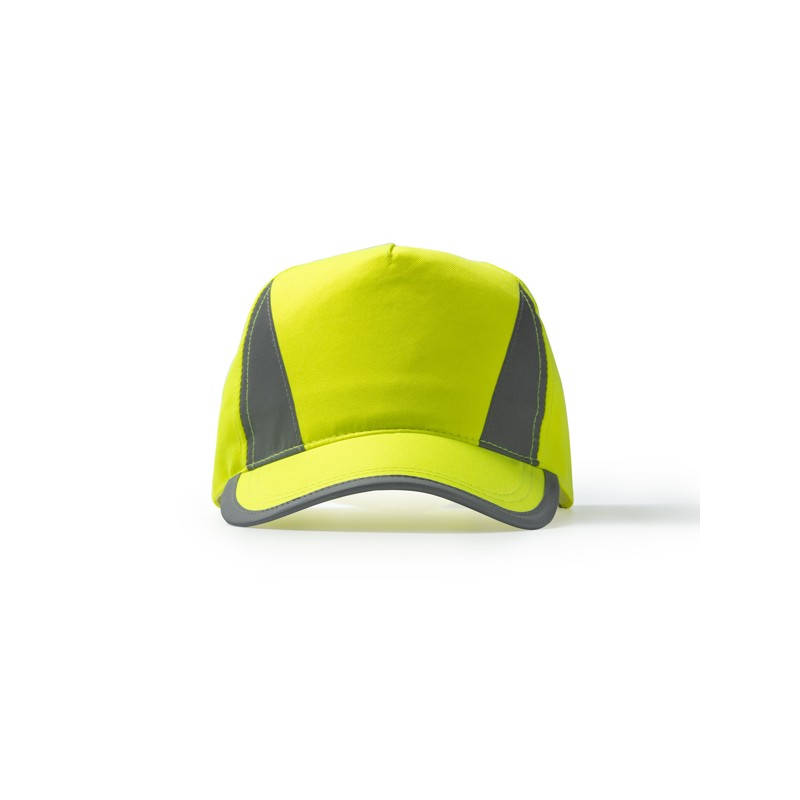 BALDER. Șapcă în 5 panouri din poliester 100% cu detalii de mare vizibilitate - GO7033, FLUOR YELLOW BALDER. Șapcă în 5 panouri din poliester 100% cu detalii de mare vizibilitate - GO7033, FLUOR YELLOW