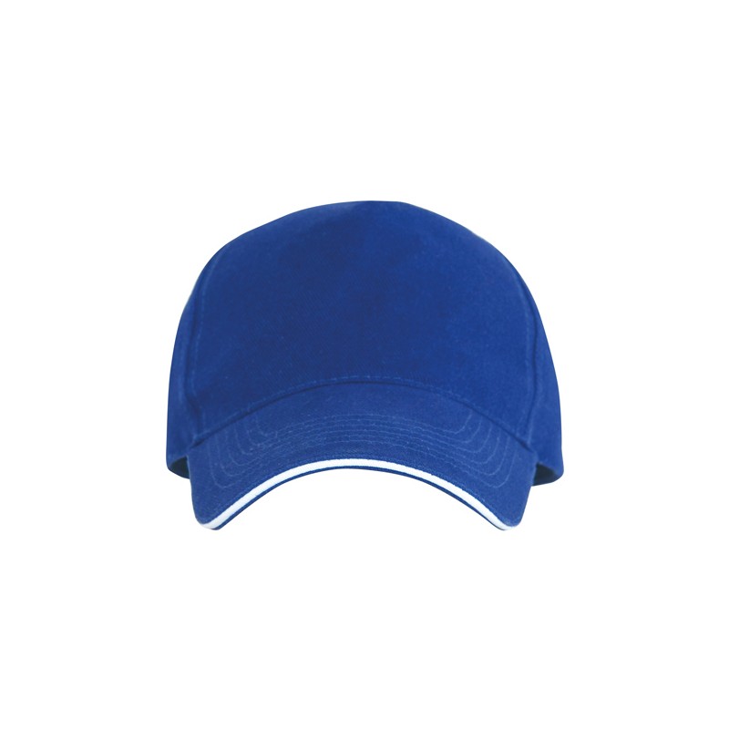 ERIS. Șapcă în 5 panouri cu patru orificii de aerisire brodate și amestecuri contrastante - GO7019, ROYAL BLUE