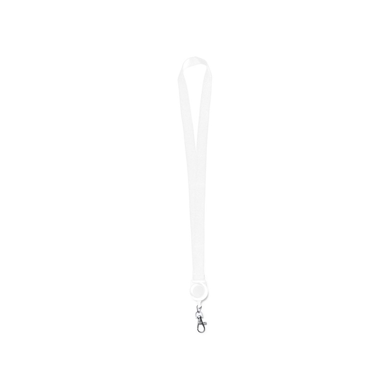SUMBA. Lanyard with retractable accessory - LY7043, WHITE
